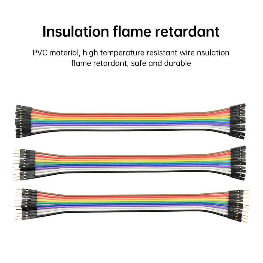 10PIN سلك دوبونت من النحاس النقي ذكر إلى ذكر، أنثى إلى ذكر، أنثى إلى أنثى، 2.54 سلك توصيل طرفي 28 كابل لوحة ذهبية أساسية
