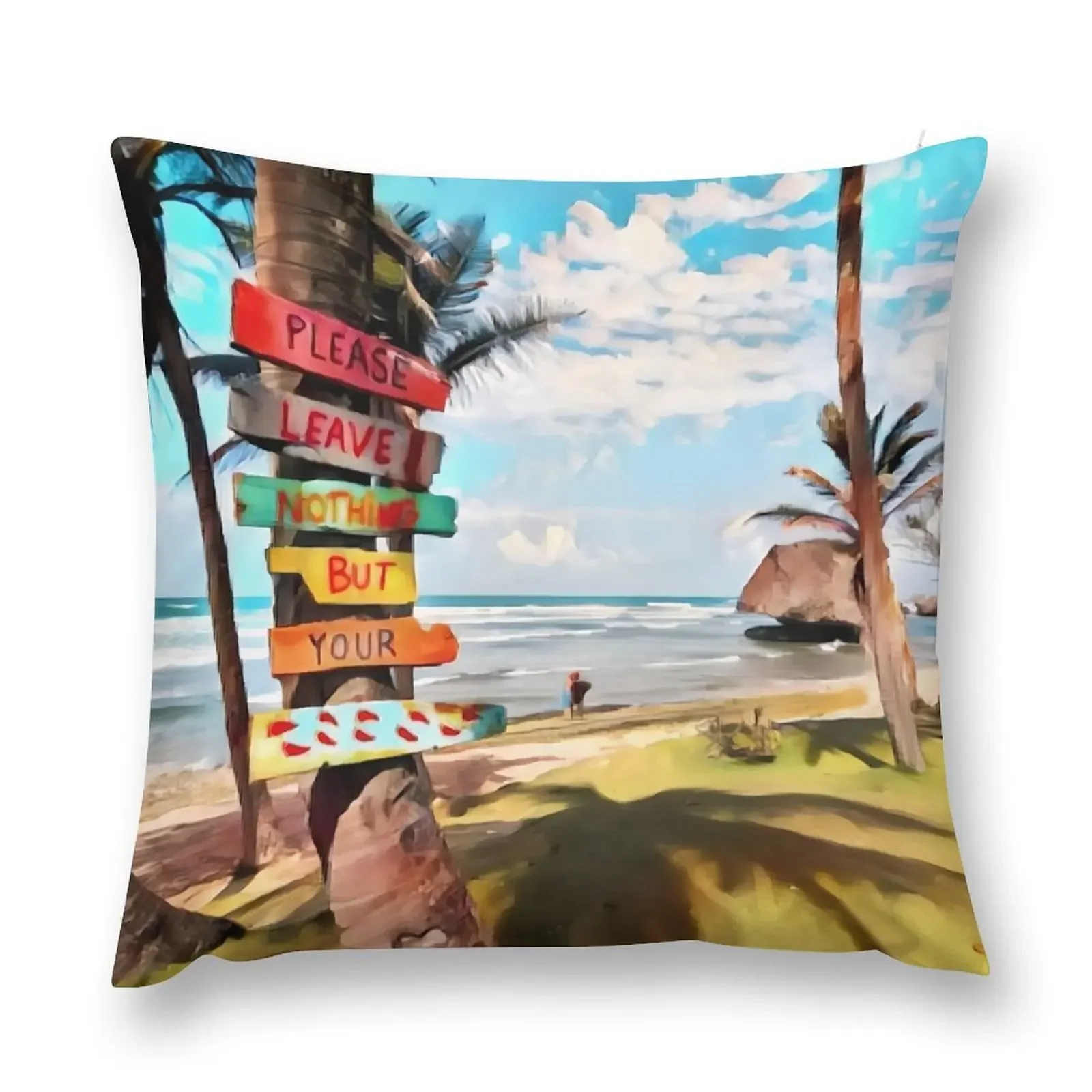 

Leave Nothing But Your Footprints Throw Pillow Sitting Cushion christmas pillow case pillow