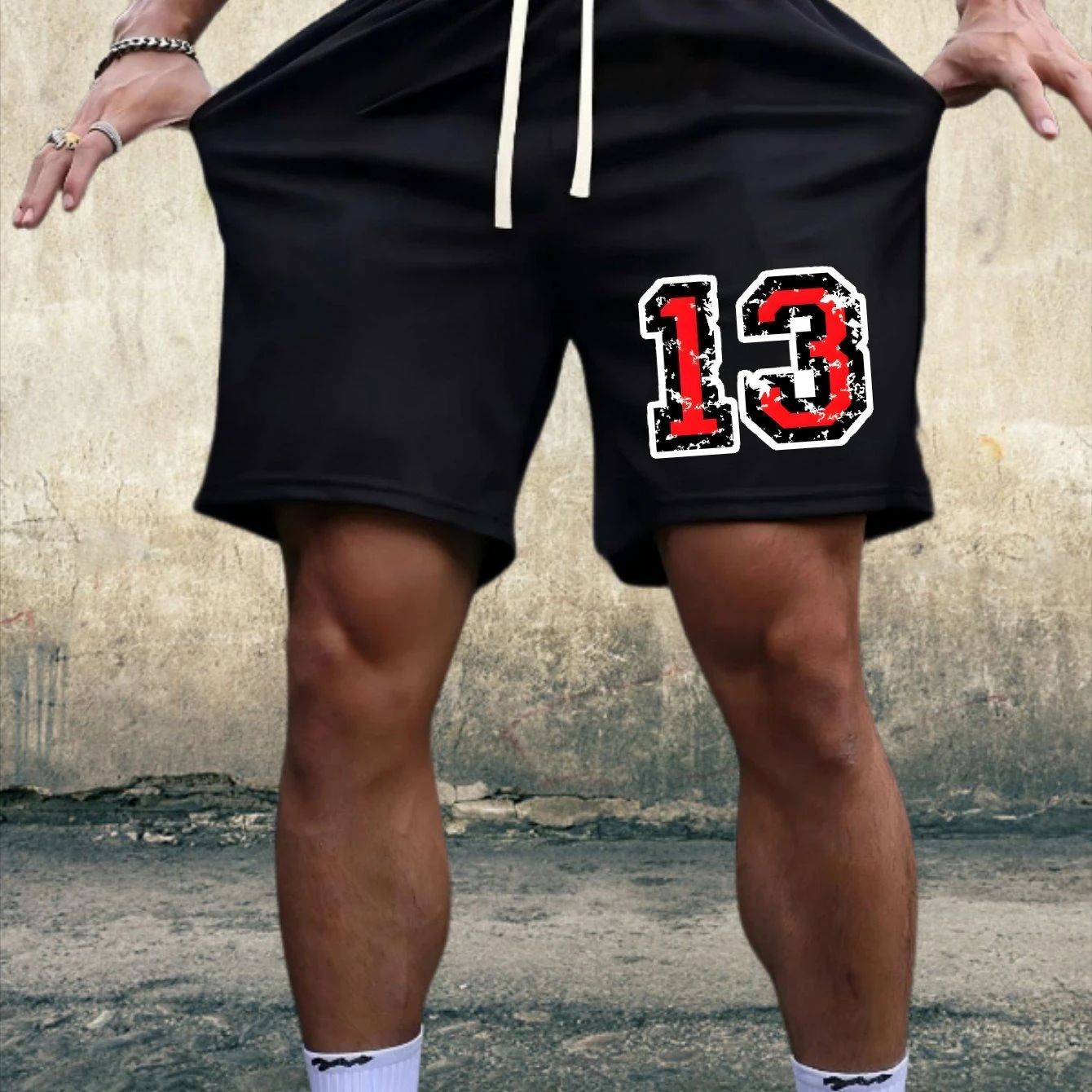 

Мужские ретро-шорты размера 13 с принтом, дышащие, с эластичным поясом на шнурке, для летних видов спорта на открытом воздухе и повседневной носки