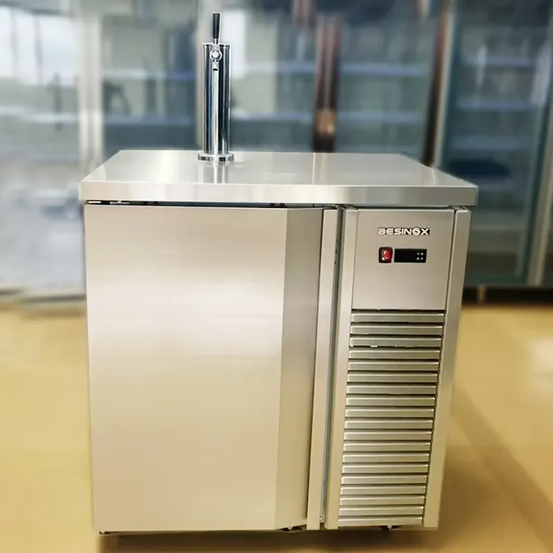 YWM Certificate Stainless Steel Cold Beer Kegerator Bar Digital Display Kegerator Draft Beer Keg Refrigerator 3