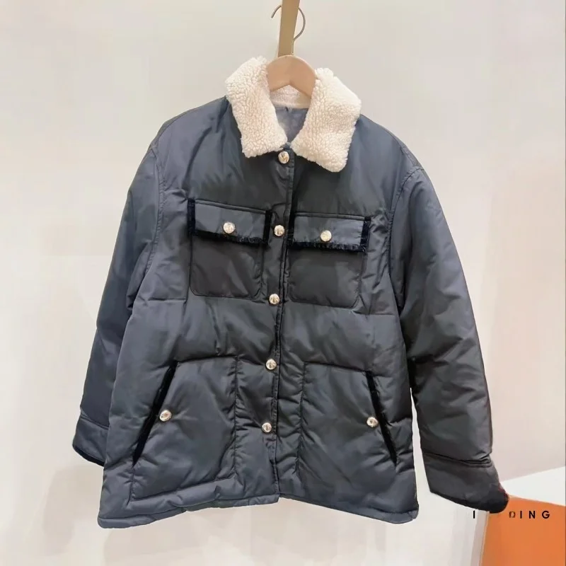   Casual kraag Jaet dames warme katoenen jas met enkele knop Herfst Winter Nieuwe collectie Faion Straight Cut Sle