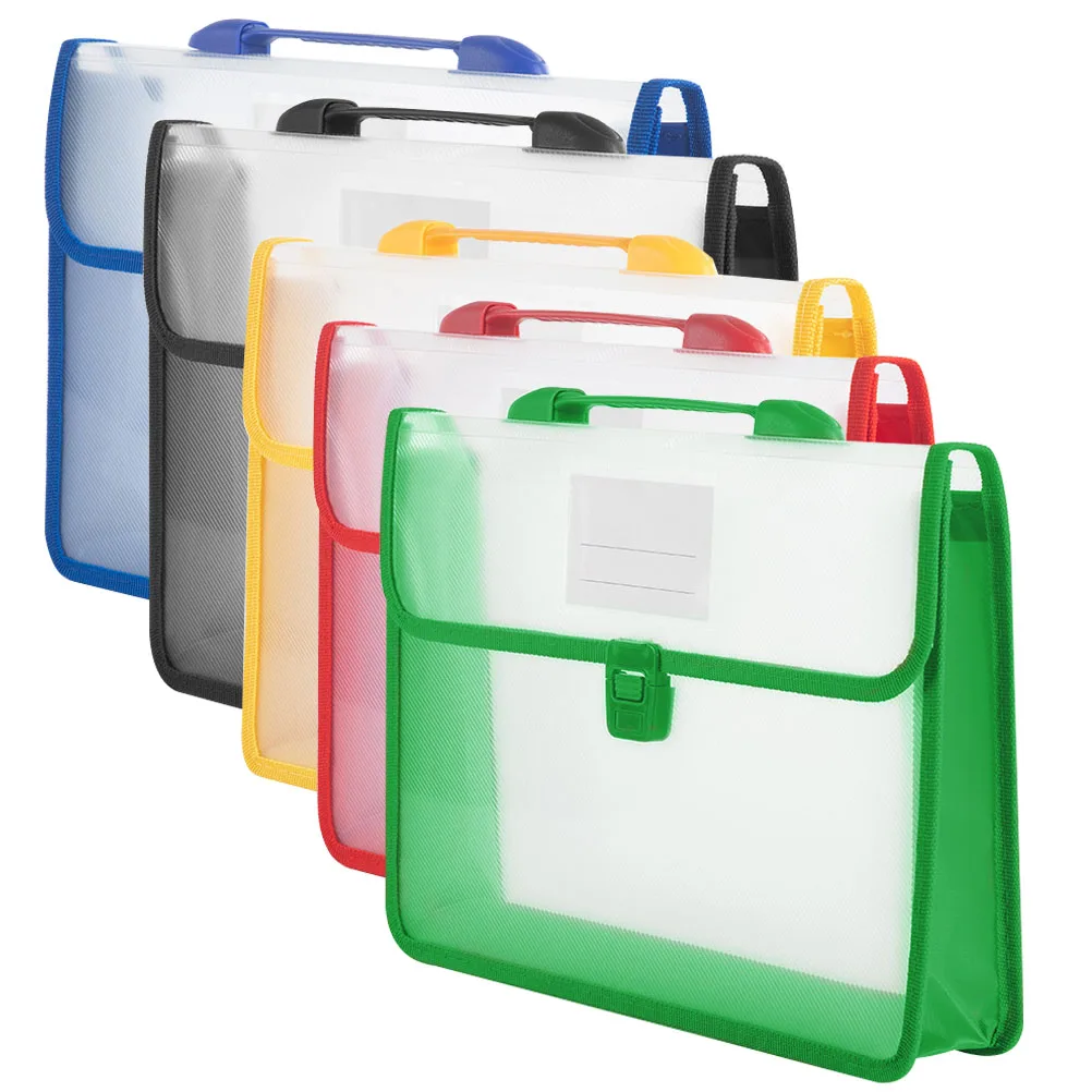 5 buste per documenti A4 buste per documenti in PP impermeabili di grande capacità cartella ganizer per viaggi d'affari per studenti da ufficio