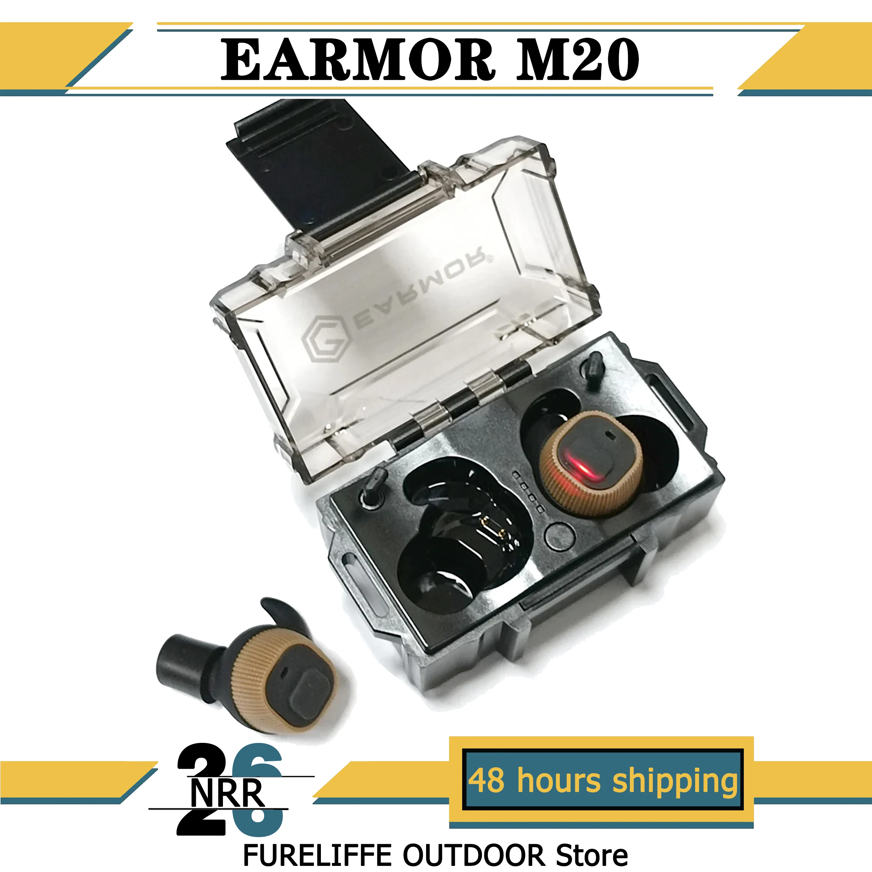 Tactical M20 EARMOR Headset/ Shooting Outdoor Hunting Noise Cancelling Earbuds Airsoft Shooting Headset