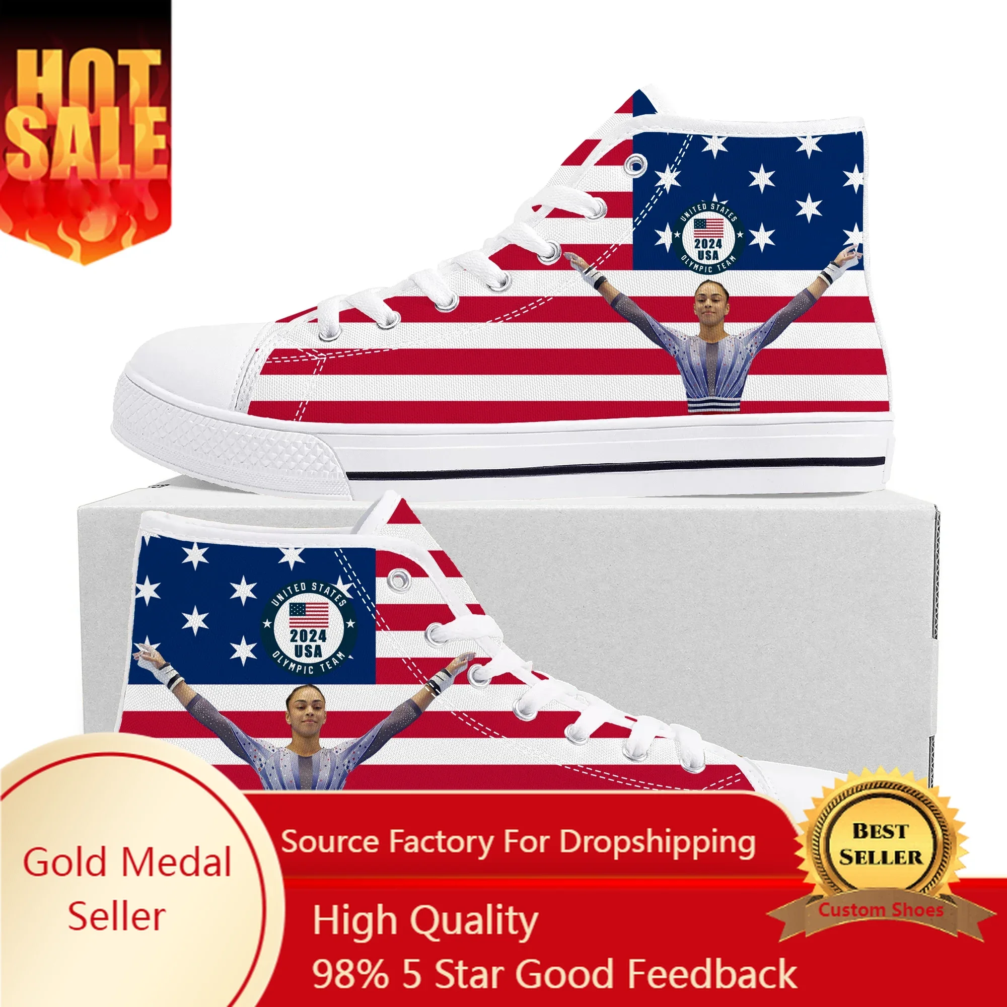 

Hezly Rivera Gymnastics Champion High Top Shoes Mens Womens Teenager High Quality Sneakers Canvas Sneaker Couple Custom Shoe