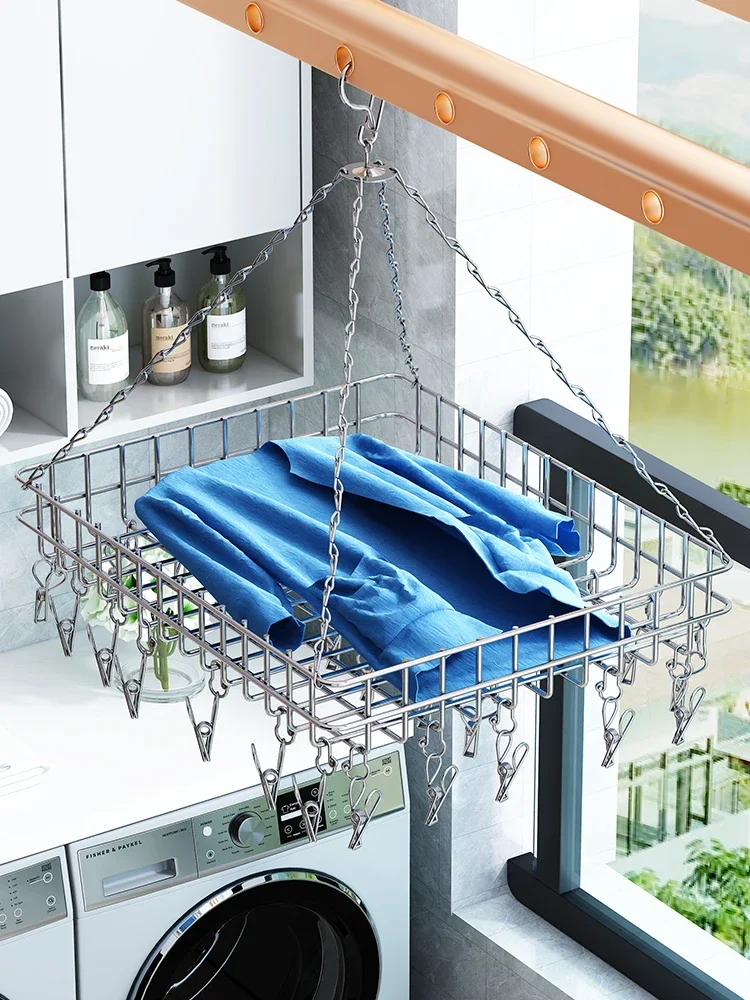 drying basket drying rack stainless steel sweater basket artifact clip home balcony cashmere sweater cool hanger drying socks