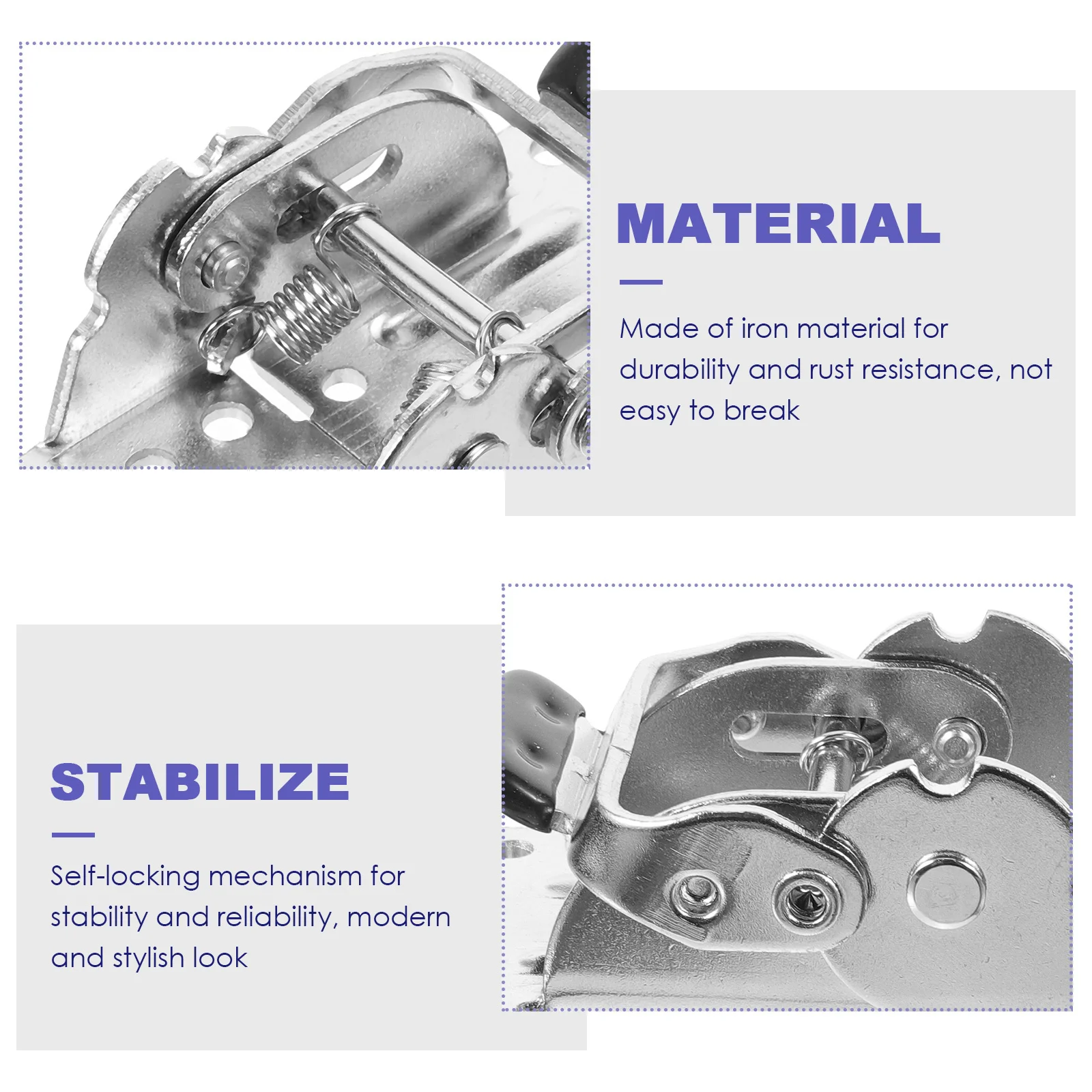 Cerniera per mensola pieghevole per carichi pesanti Cerniera di bloccaggio regolabile da 180 gradi per tavolini Gambe per mobili Stabile Affidabile Moderna