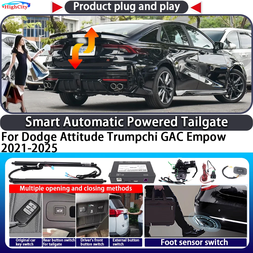 

For GAC Aion Y Plus Elaris Leo Lenn Hycan Z03 2021-2025 Smart Automatic Powered Tailgate Key Lift Close Electric Power Tailgate