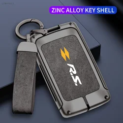 Zinc Alloy Car Key Case Capa, Shell para Renault Captur Megane Talismã Espace Clio Zoe Koleos Scenic 4 Arkana Dacia Sandero Cartão