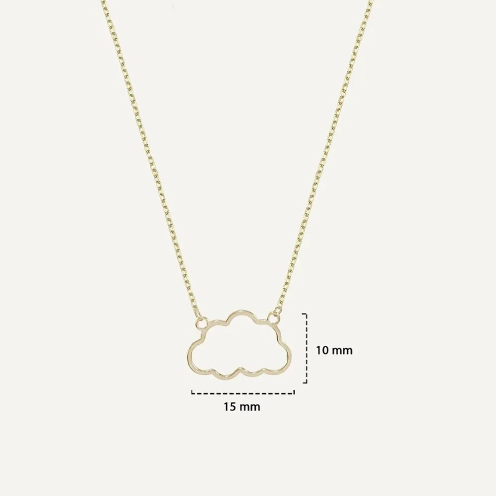 قلادة عصرية صغيرة على شكل سحابة بيضاء لامعة للنساء، قلادة سلسلة الترقوة بسيطة وساحرة من الفولاذ المقاوم للصدأ #4