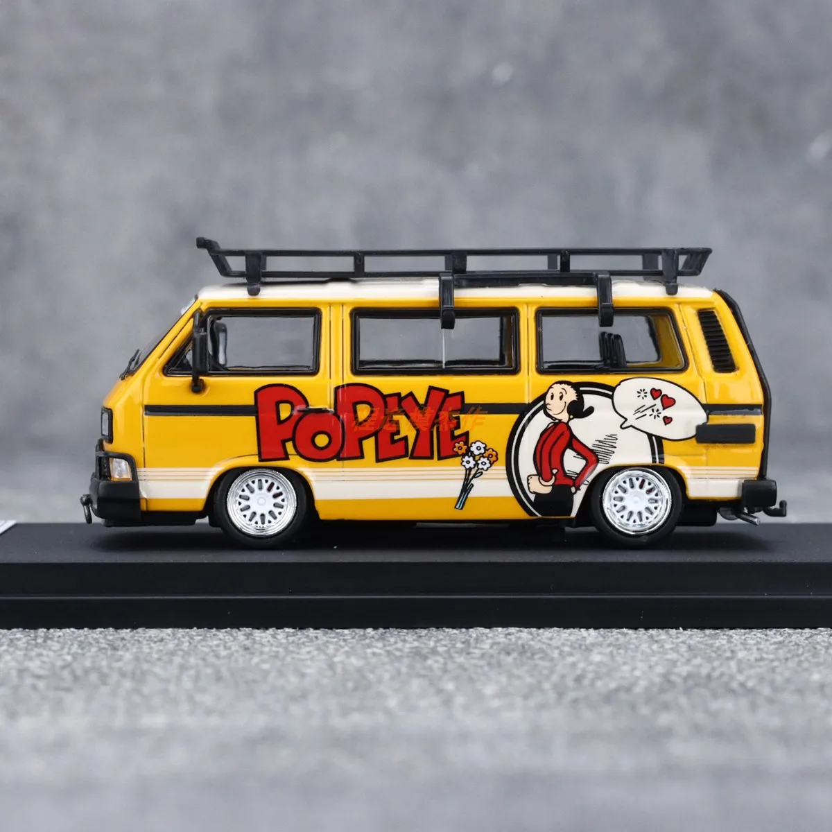 مورتال 1/64 VW T3 BBS محور عجلات Popeye سبيكة موتور لعبة السيارة يموت الصب نموذج معدني جمع الصبي هدايا عيد الميلاد