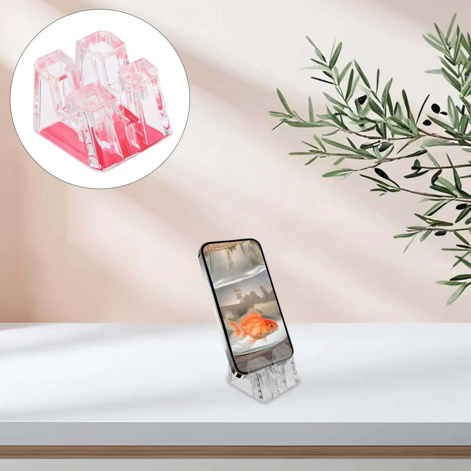 Clear Acrylic Smartphone Display Stand Antitheft Desktop Cell Phone Holder Shop Office Mobile Phone Showcase Showcase Rack