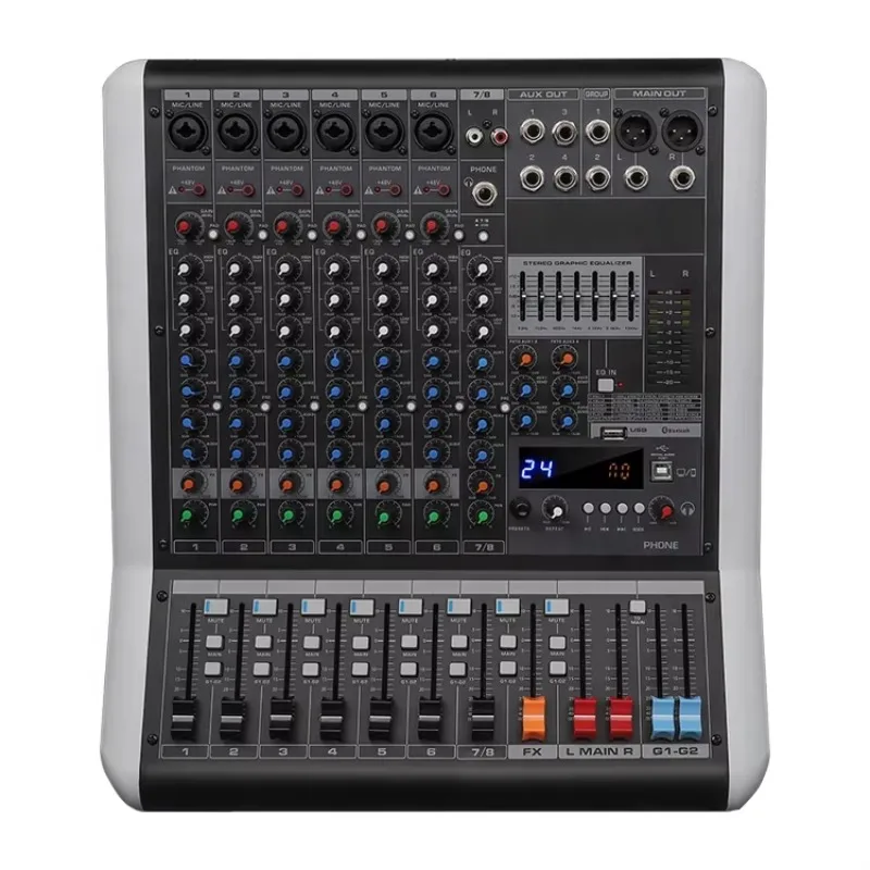 RAT Series Professional Power Mixer 24DSP 300W Audio Mixer with Amplifier