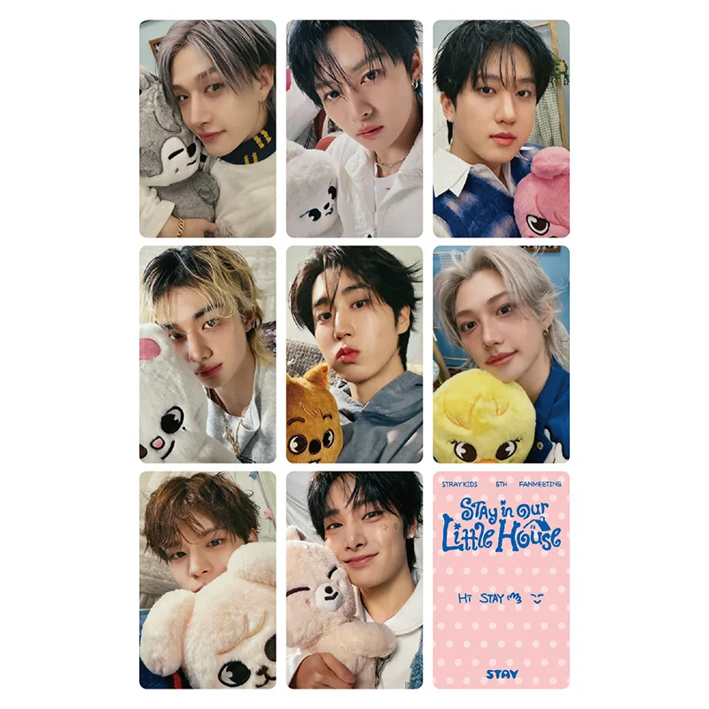 KPOOP 8종 스트레이 키즈 로모 카드 SKZOO 펠릭스 현진 한 팬 미팅 소형 카드 컬렉션 카드 스탠딩 카드