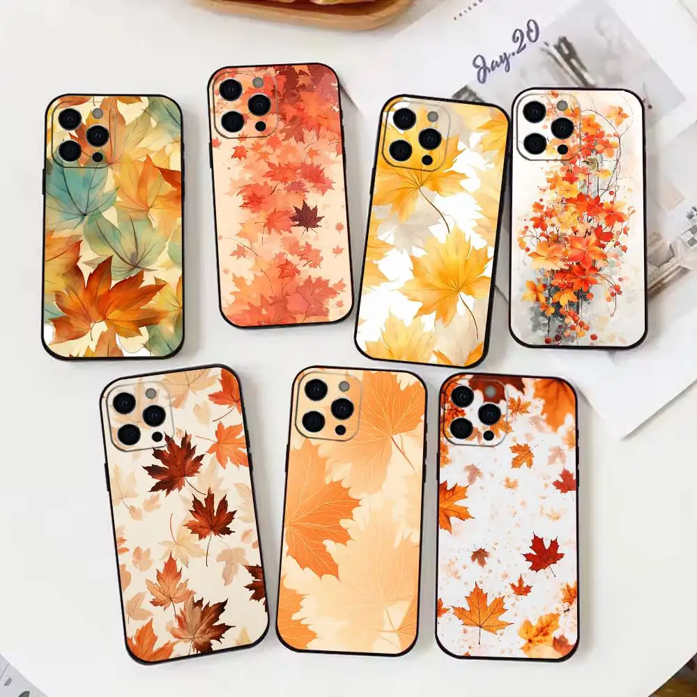 

Cozy Maple Leaves Harvest Vib Phone Case Silicone Soft For IPhone 17 16 15 14 13 12 11 X XR Plus Pro Max Plus