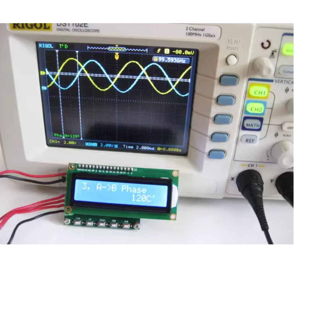 Imagem -03 - Gerador de Sinal Sinusoidal Trifásico Hs380 Fase Ajustável de a 360 Graus 01 a 2000 hz