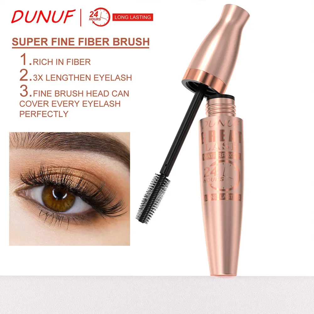 DUNUF Mascara longue durée 24h imperméable volumateur allongeant Curling séchage rapide cils outil de maquillage