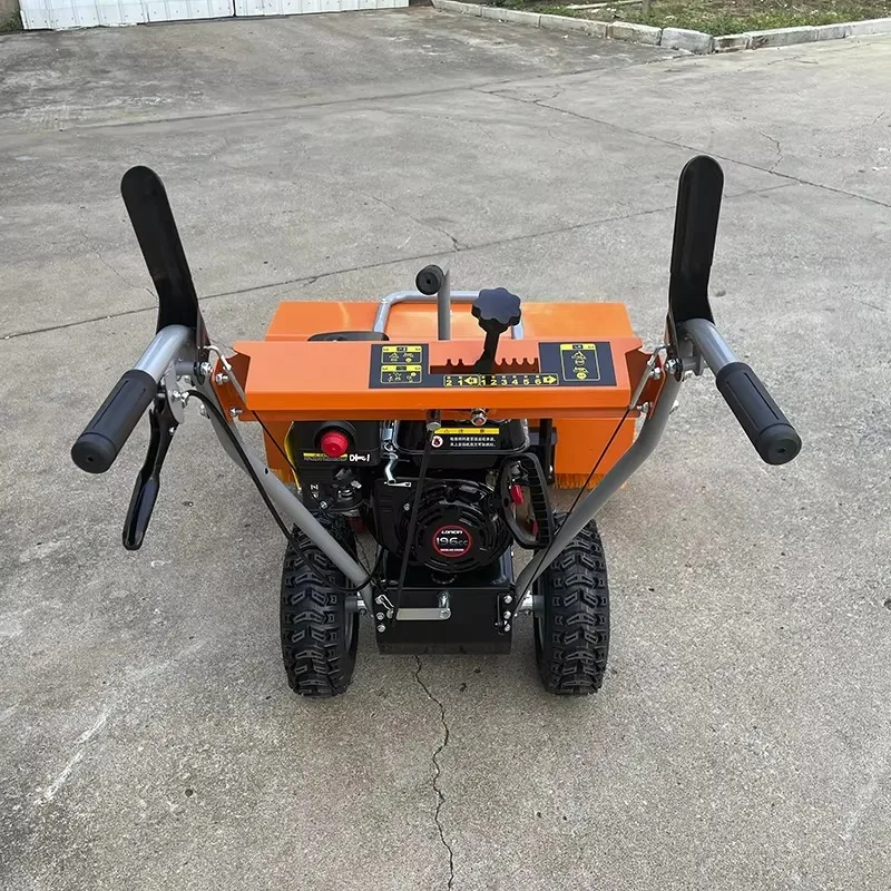 مبيعات الجملة الشتاء منفاخ الثلج مكنسة الثلج 6.5 حصان اليد دفع دليل بدء صغير بعجلات الطريق منفاخ الثلج #5