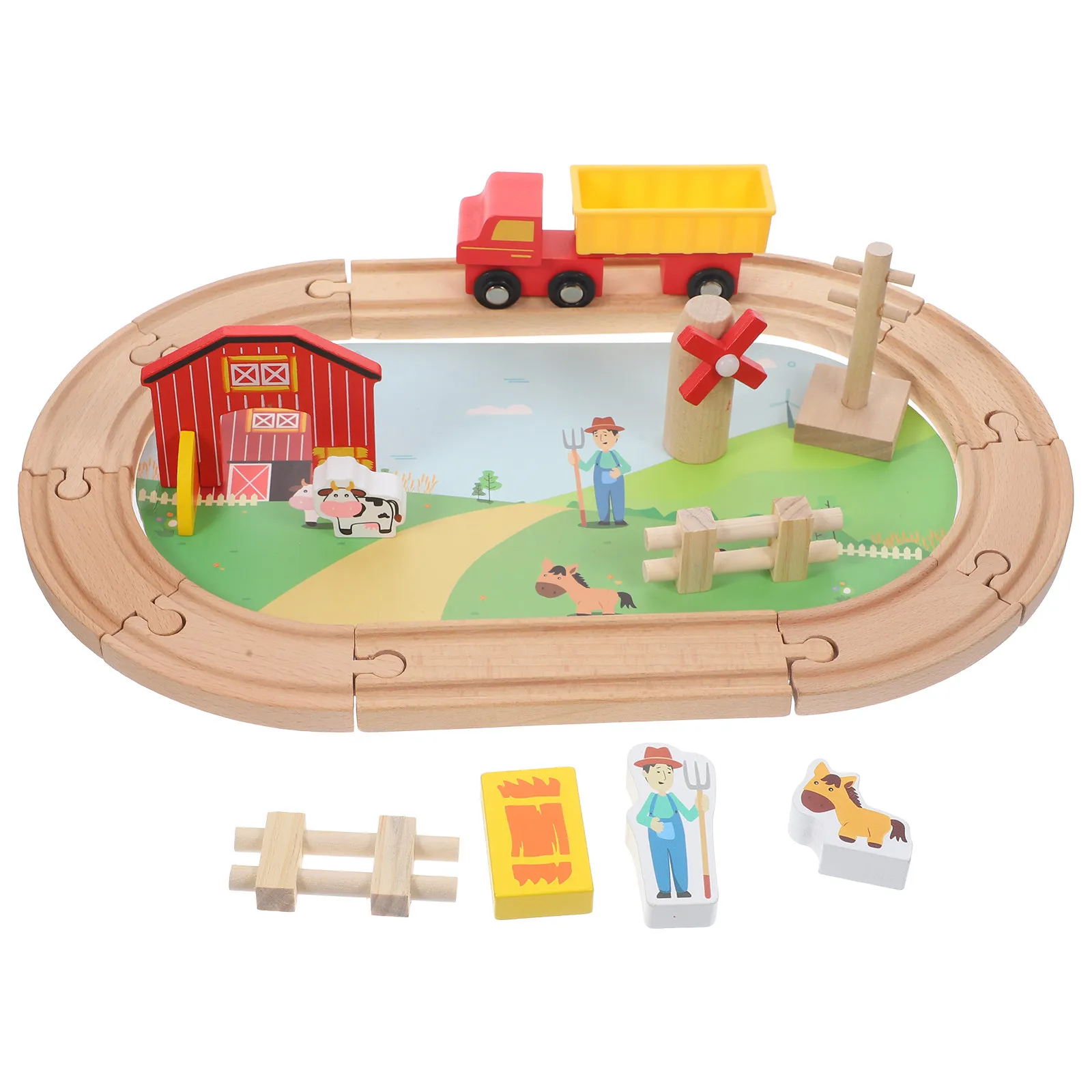 

Набор деревянных железных дорог для малышей: развивающая игра для мальчиков и девочек, стимулирующая координацию рук и глаз, подарок