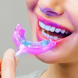 Tooth Whitening Accelerator Lamp Blue&Red Light LED Oral Care Tray Mobile Charging Portable Cold Light Tooth Yellowing Removal