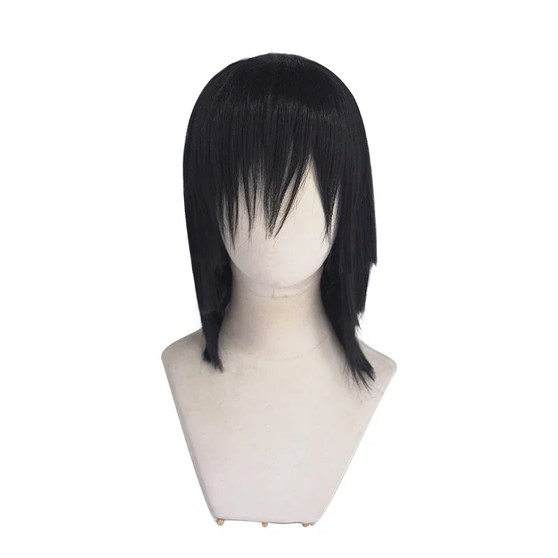 

UWOWO Iguroo Obanai Cosplay Wig 40cm Black Wig Heat Resistant Cosplays Wigs
