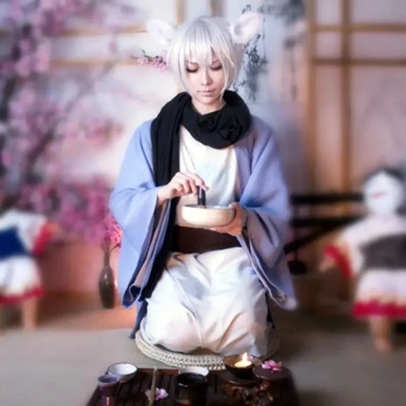 トモエ神様コスプレアニメ水木はじめまして愛神様キストモエ着物桃園七海コスプレ衣装制服かつら