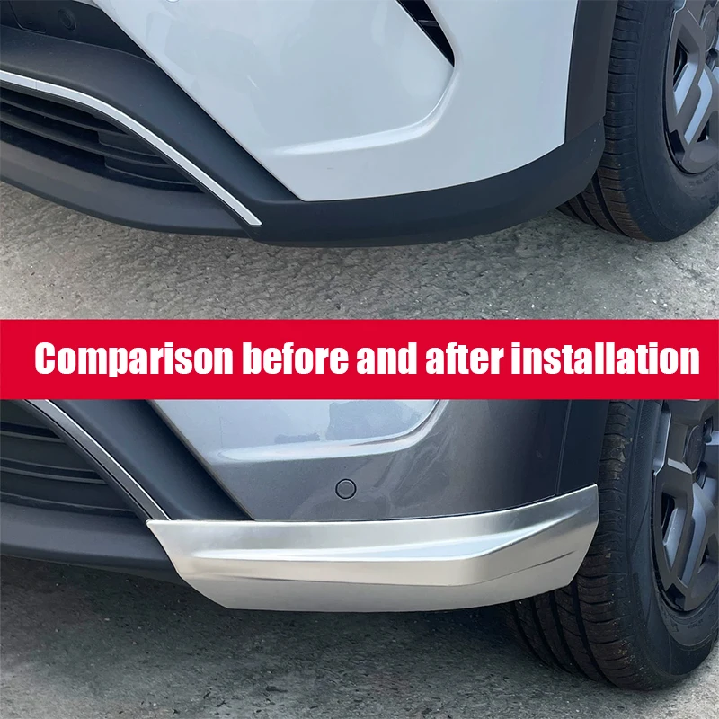 ل BYD ATTO 2 YUAN PRO Yuan Up 2024 2025 تركيب لاصق مادة ABS لزاوية حماية المصد الأمامي للسيارة