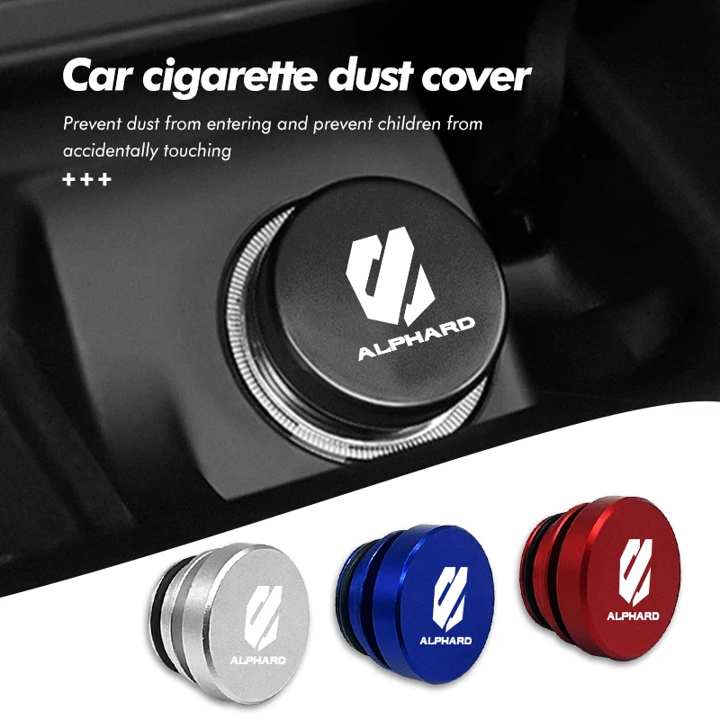 Car Cigarette Lighter Cover Plug Dust Proof Decoration Cap For Toyota Alphard Vellfire 10 20 Series 2003-2011 2012 2013 2014