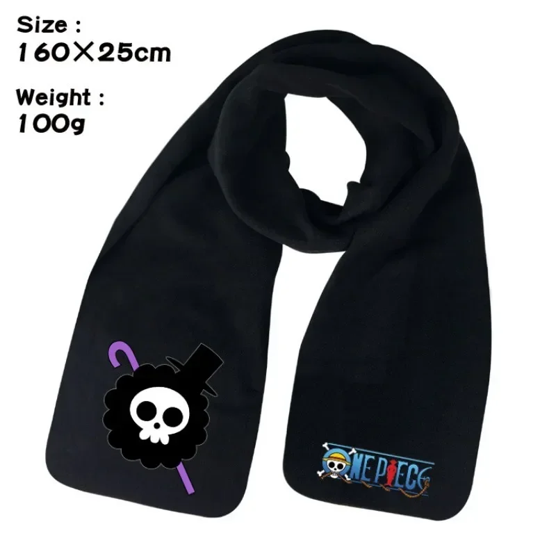 One Piece/One Piece Cartoon Animation Surrounding Scarf Casual Trend Crystal Velvet Outdoor Autumn and Winter Warm Scarf