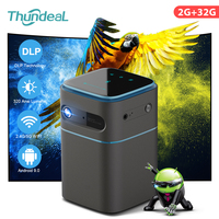 ThundeaL for 2K 4K Video DLP Projector Pocket Pico Android WiFi DLP Video Portable Mini Projector Home Outdoor Smart Beamer