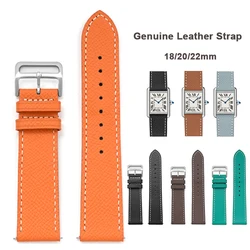 Universal Genuine Leather Strap for Cartier Tank London Solo Women Men Cowhide Quick Release Band Watch Accessories 18 20mm 22mm