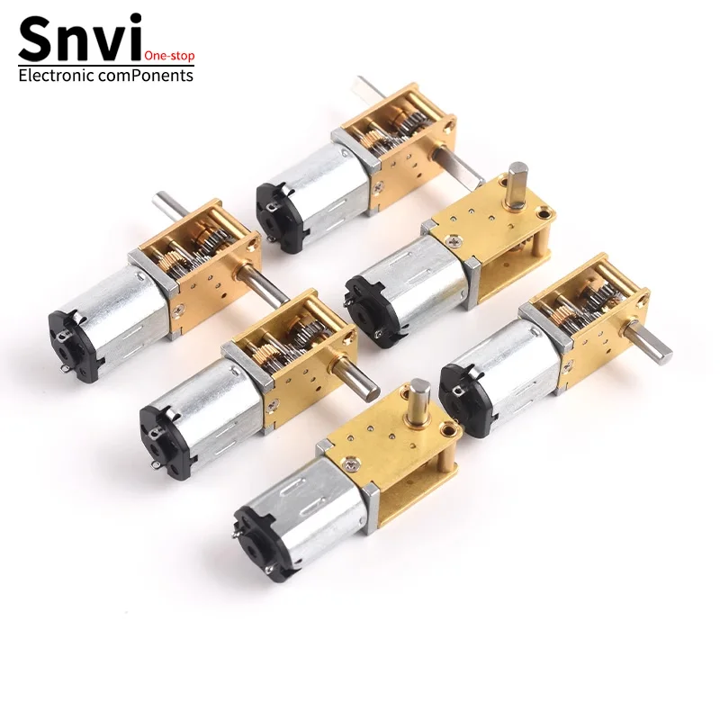 Motor de engranajes helicoidales Snvi 1218 N20 DC 3V 6V 12V 4rpm-381rpm, micro motor de metal con engranajes, eje simple o doble para coche inteligente, robot, DIY