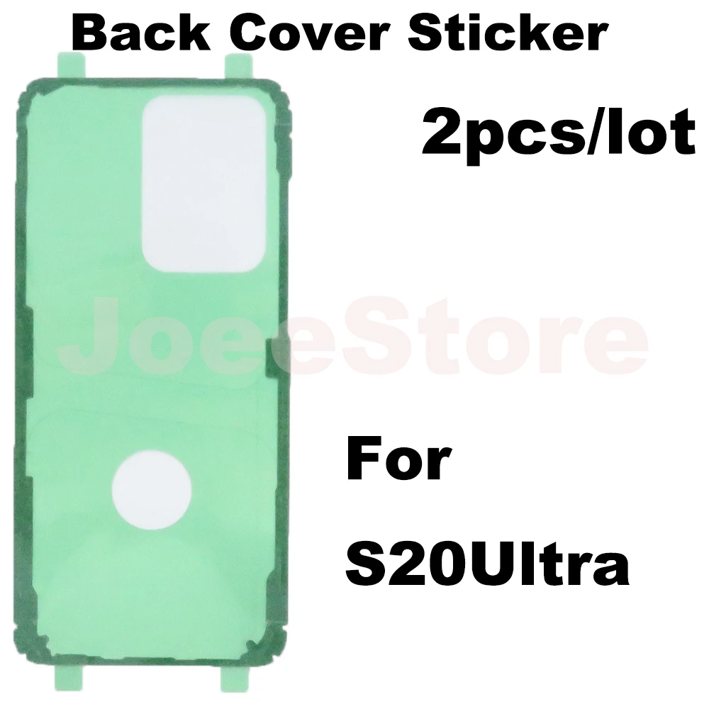 2pcs Back Battery Cover Sticker Adhesive For Samsung Galaxy S21 S22 S20 S10 S9 S8 Plus Ultra FE Back Door Waterproof Tape Glue