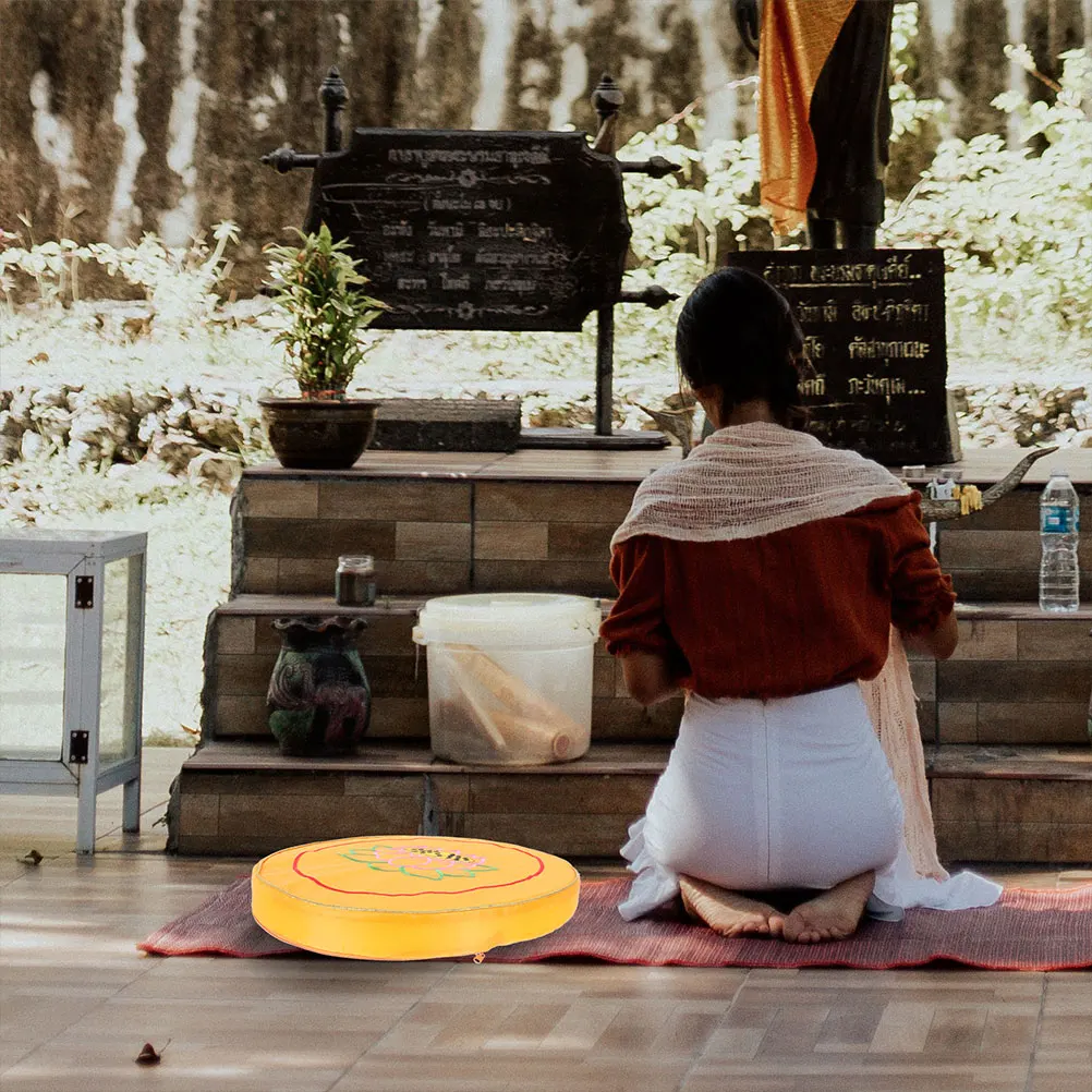 

2pcs Cushion Buddhist Mat Round Seat For Prayer Home Decor Chanting Pad Worship Sitting Mat Lotus