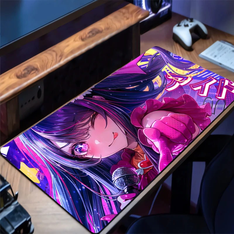 Gaming Mouse Pad OSHI NO KO Accessories Office Gamer Keyboard Desk Mat Non-Slip Laptop ground mat Large PC carpet Anime Mousepad