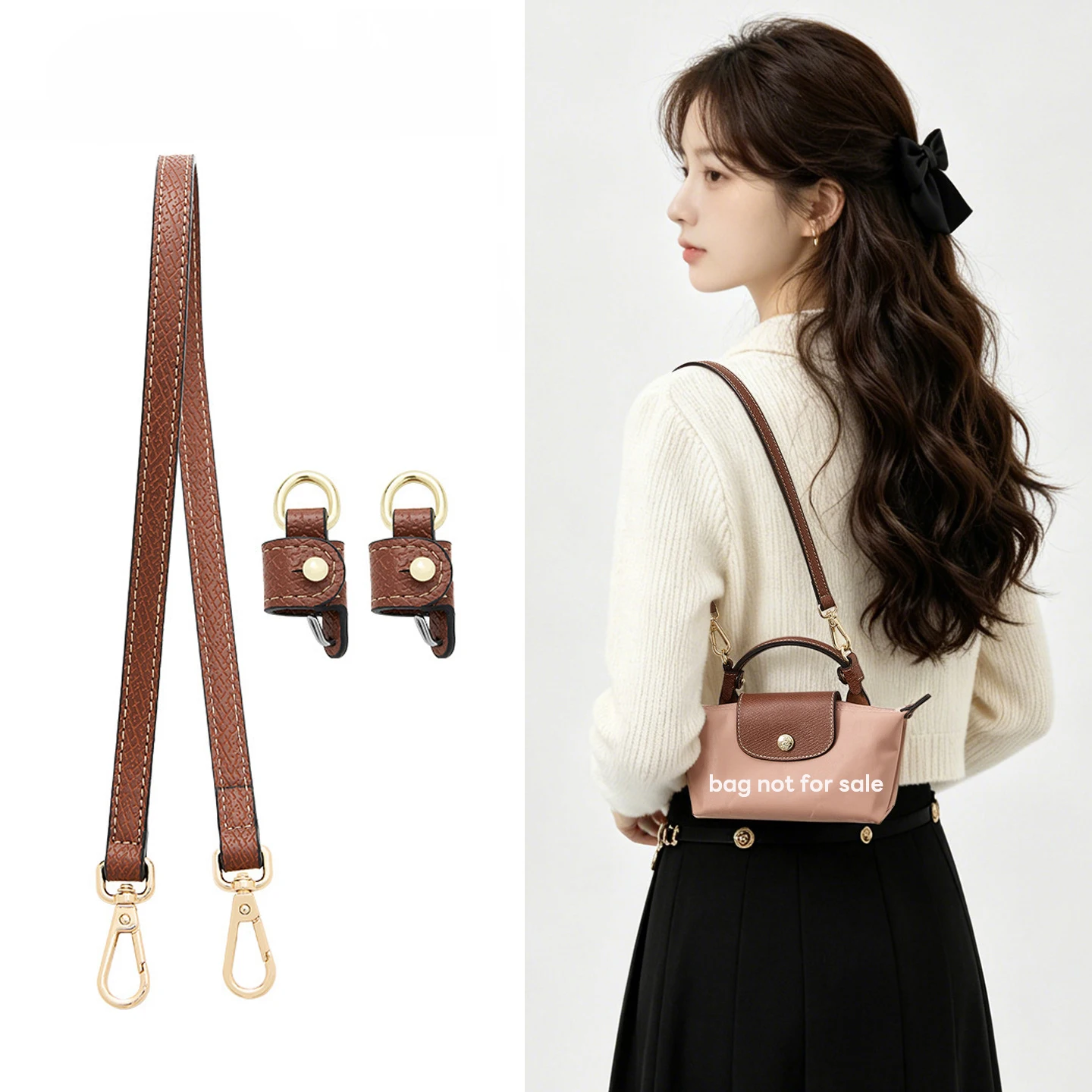 Shoulder Strap For Longchamp Mini Pouch Handbag Slung Bag Shoulder Strap Bag Belt Without Punching Modification Bag Accessories