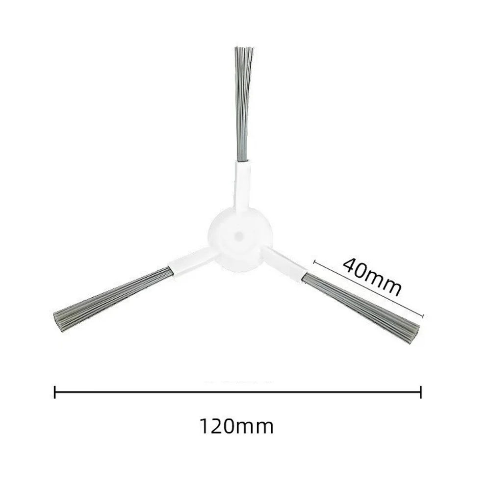 12pcs Side Brushes For Xiaomi X20+ Robot Vacuum Cleaner Precise Fitment Corner Sweeping Bristle Structure Easy Replacement