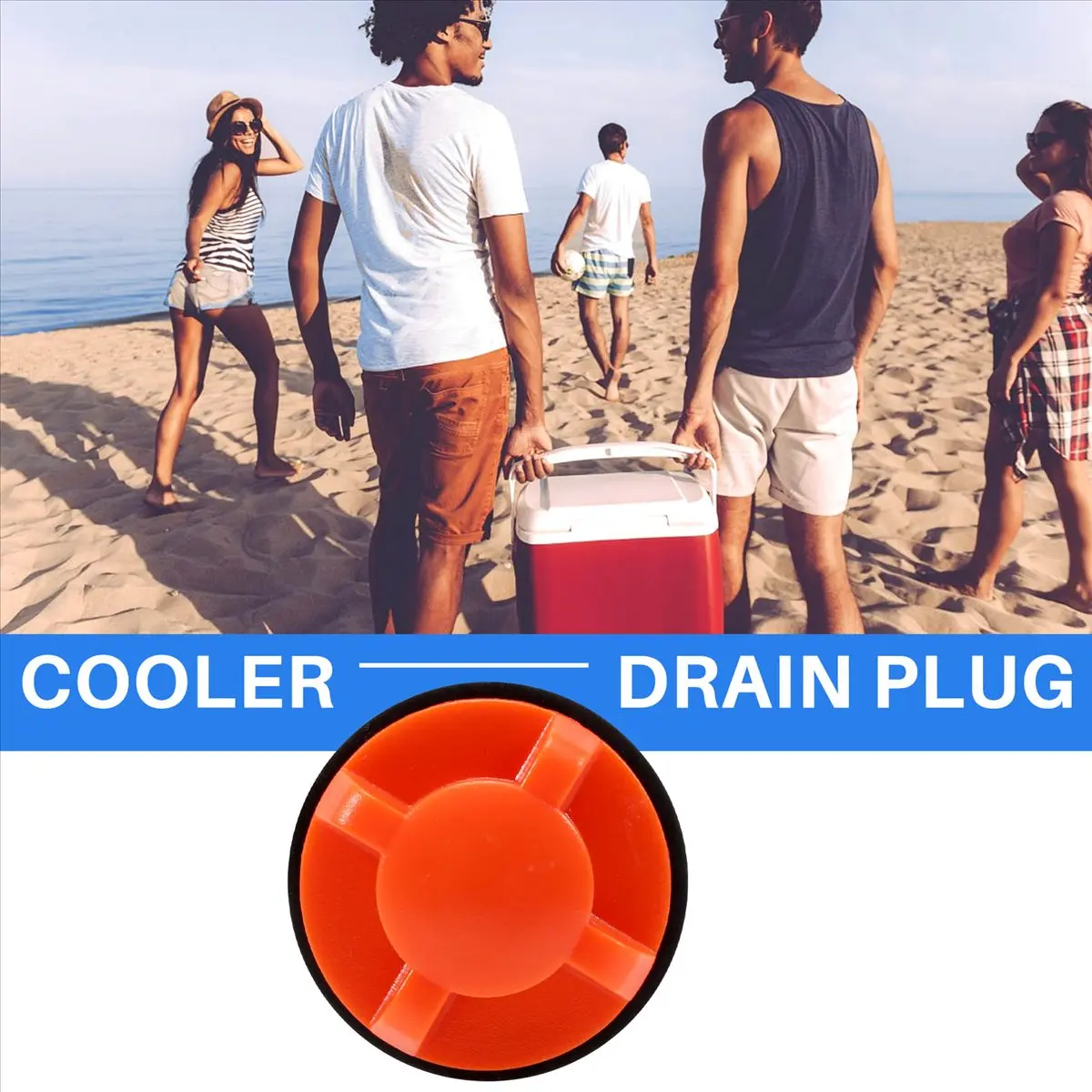KSOL Cooler Drain Plugs Replacement Compatible with Most Rotomolded Coolers,Small Drain Plugs with Leak-Proof Design 1Pcs