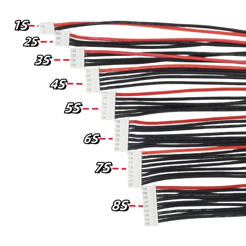 1S 2S 3S 4S 5S 6S 7S 8S Lithium Battery Single Head Balanced Charging Cable IMAX Connector Plug Cable Wholesale 50cm Long Style