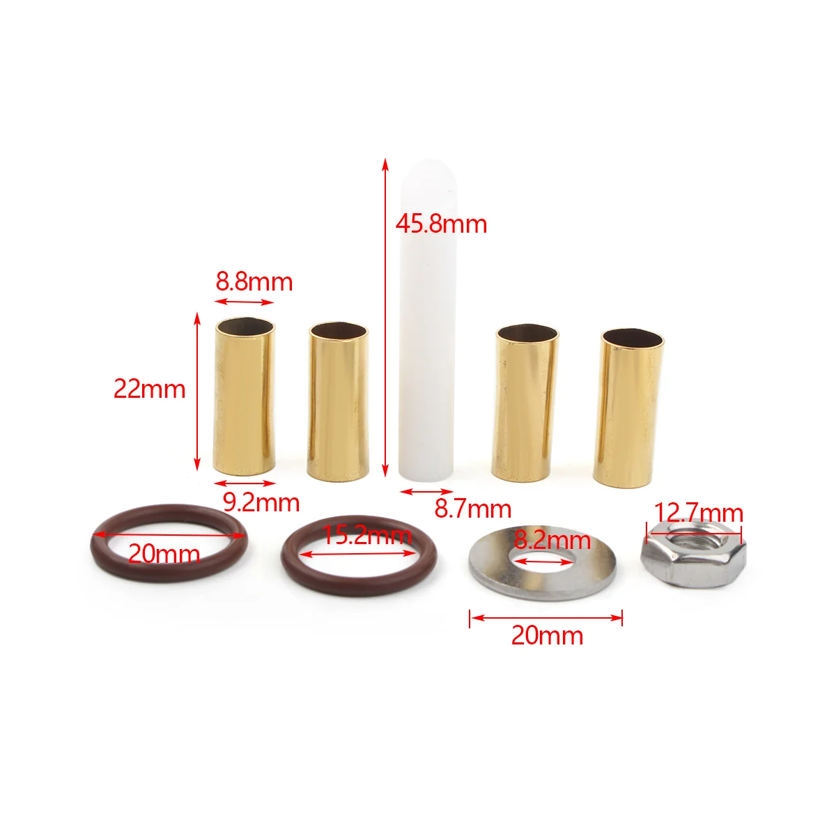 Motorcycle Rocker Accessories Brass Precision Tapered Bushings for Harley Twin Cam End Ticking Noise DK-RL-TC