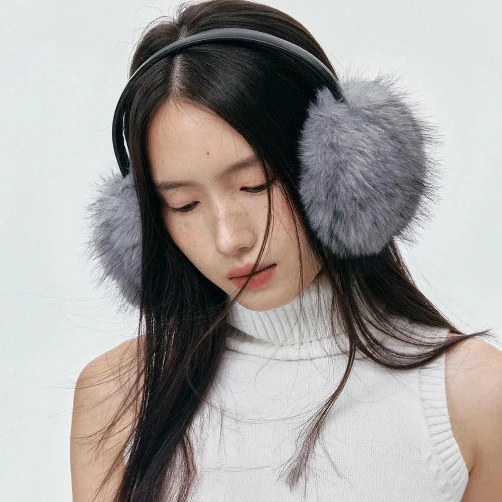 في الهواء الطلق Coldproof غطاء للأذنين رقيق عقال Earflaps أفخم الأذن يغطي سميكة الثعلب الفراء محاكاة كبيرة الحجم لطيف الحلو الأذن يفشل