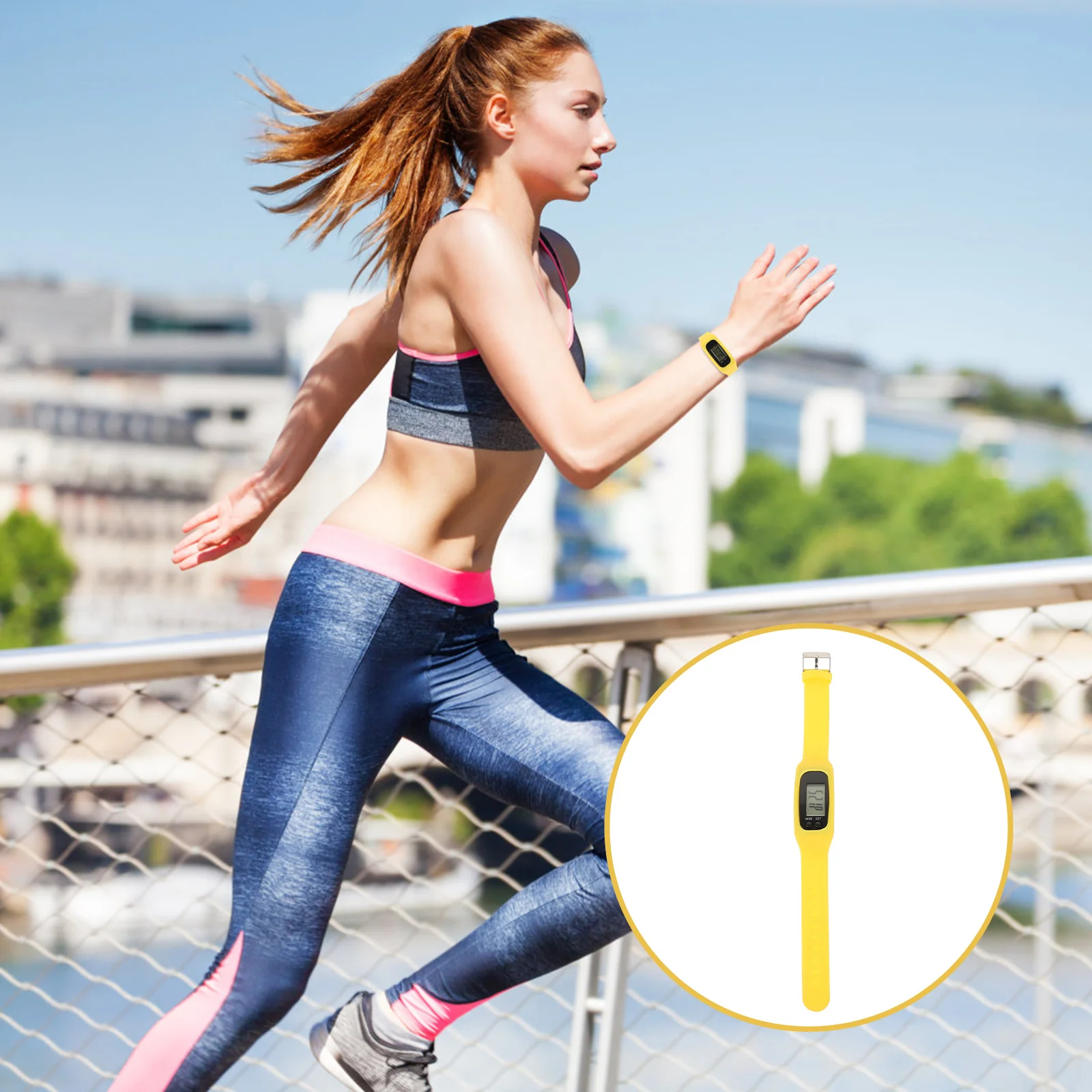 

Pedometer Wristwatch Silicone Step Counter For Walking Exercise Portable Digital Watch Clear Display Sports Fitness Tracking