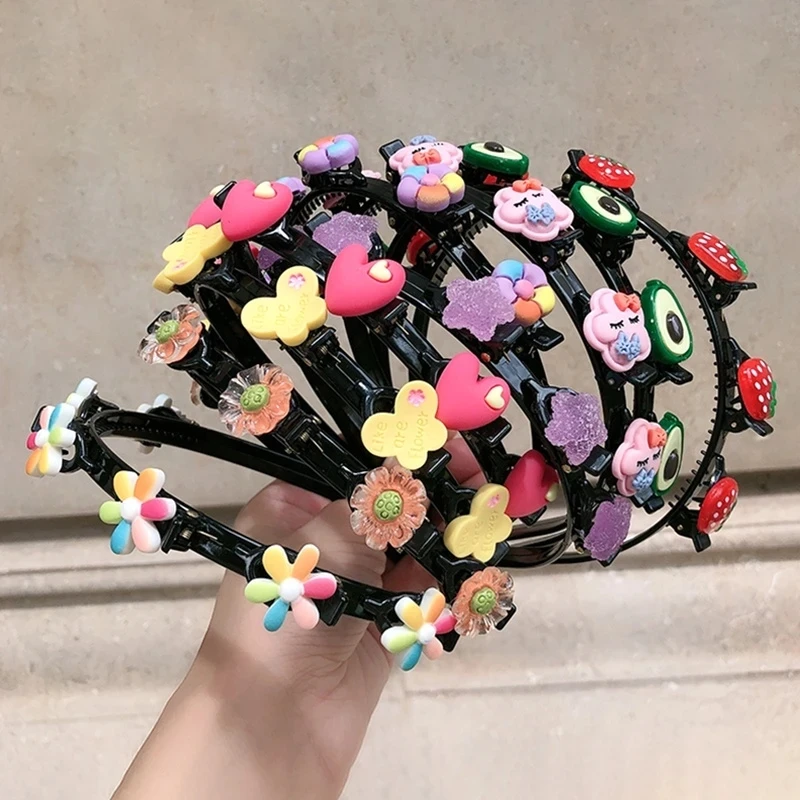 Braided Hair Bands for Girls Hair Hoop Headwear Female Flower Love Fruit Headwear Women New Fashion Hair Accessories