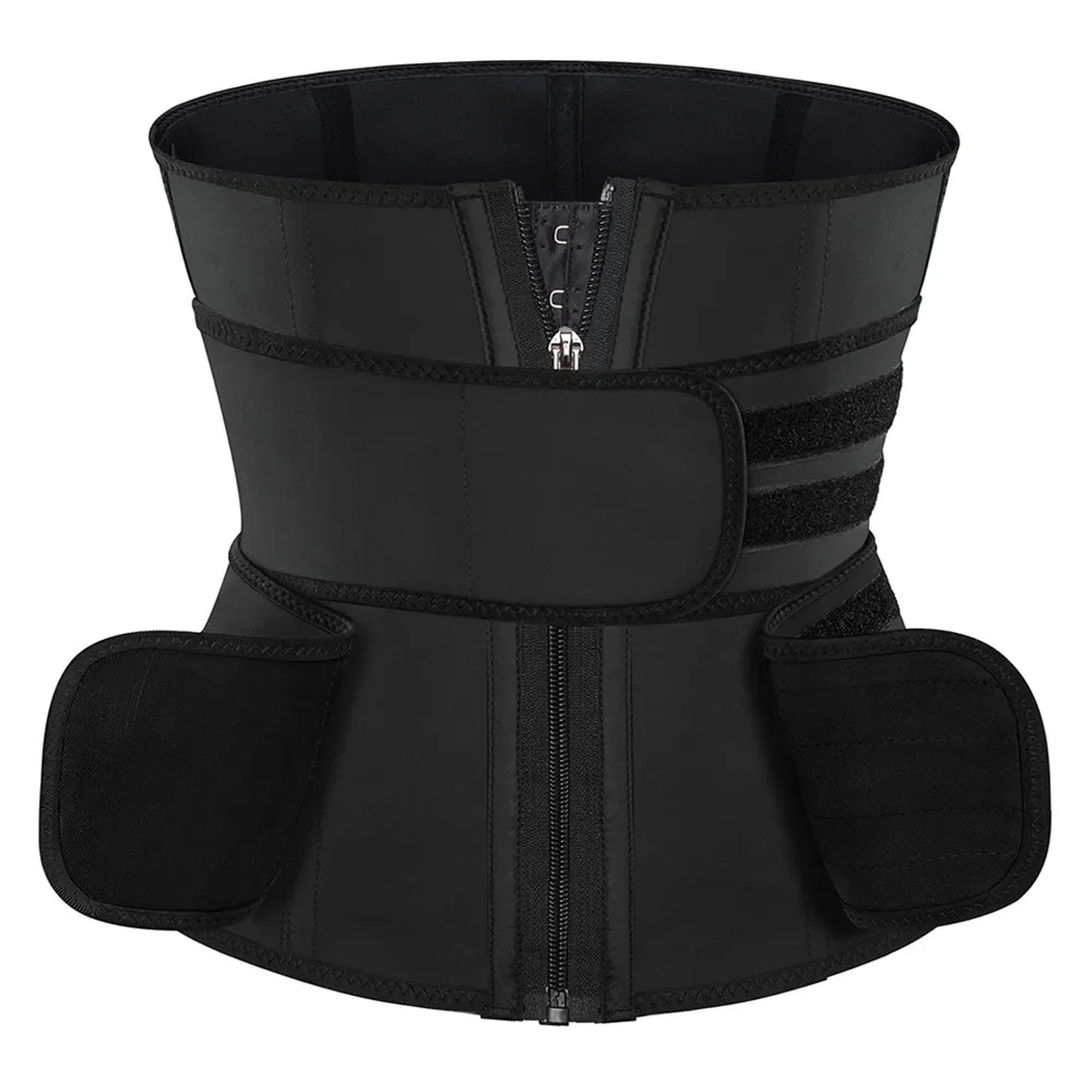 

Zip And Hook Latex Women Corset Waist Trainer Belt Sashes Slimming Body Shaper Corsets Underbust Corselet