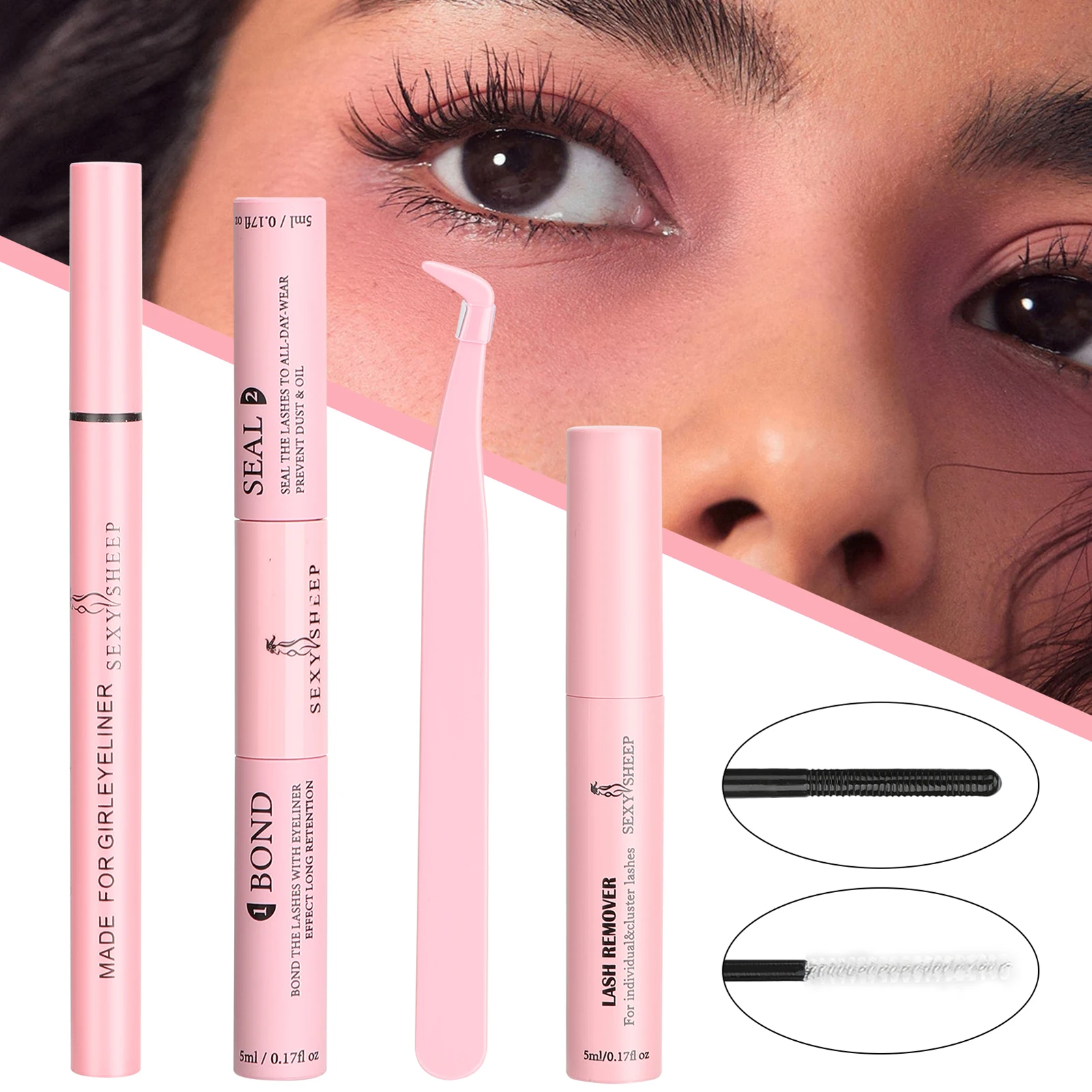 

Набор клей и пинцетов для подводки глаз и наращивания ресниц, ежедневные косметические инструменты для ресниц для начинающих в салоне красоты