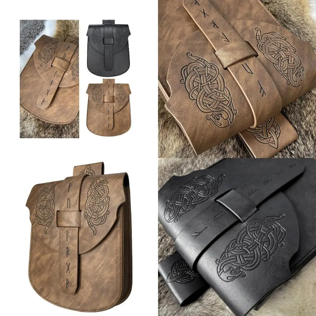 

L4me средневековая талия монета мешочки кожаная телефонная сумка для мужчин Женщины Хэллоуин косплей