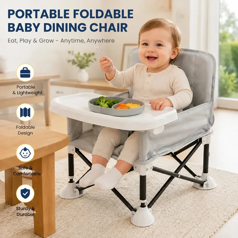 portable-foldable-baby-chair-aluminium-alloy-compact-with-safety-belt-for-kids-eating-travel-camping