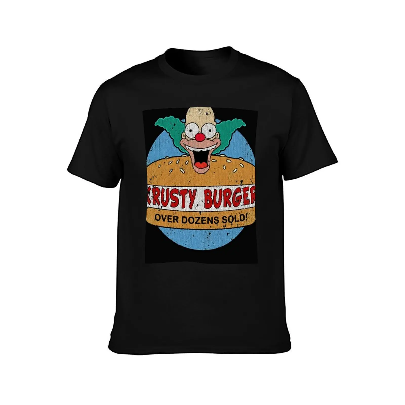 Krusty Burger Over Dozens Sold T-Shirt T-Shirt plus size clothes quick drying cotton graphic tees mens white t shirts