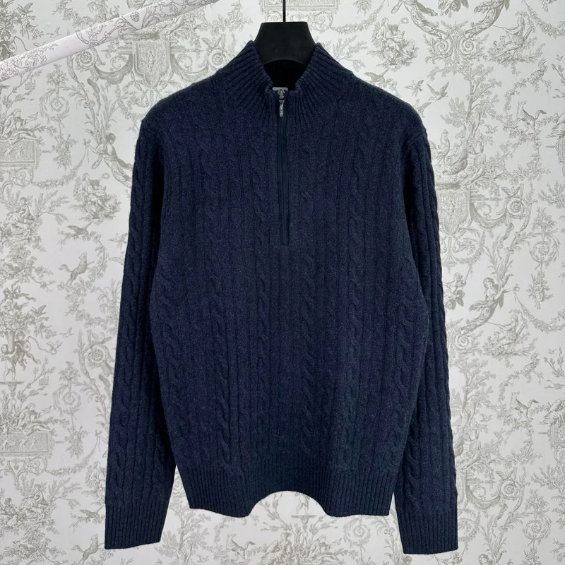 

Осень/зима, новый стиль, качественный мужской вязаный свитер с высоким воротником - трикотажная рубашка из смеси мериноса