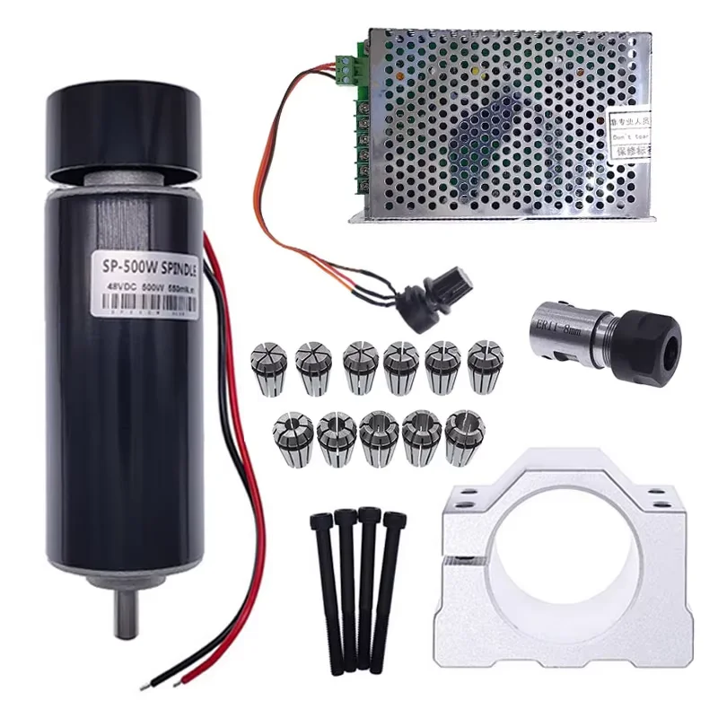 48V 500W 500WE Dc Spindle Set 0~60VDC Adjustable speed Governor Power Supply both 110VAC & 220VAC for Engraving machine