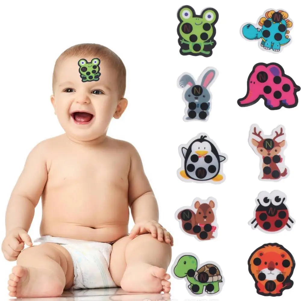 Animal Cartoon Kids Fever Detection Head Thermometer Temperature Test Thermometers Forehead Sticker